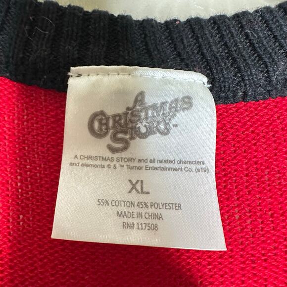 Ugly Christmas Sweater Leg Lamp LIGHTS UP Tacky Tinsel Xmas Party Winner Size XL - Picture 2 of 5